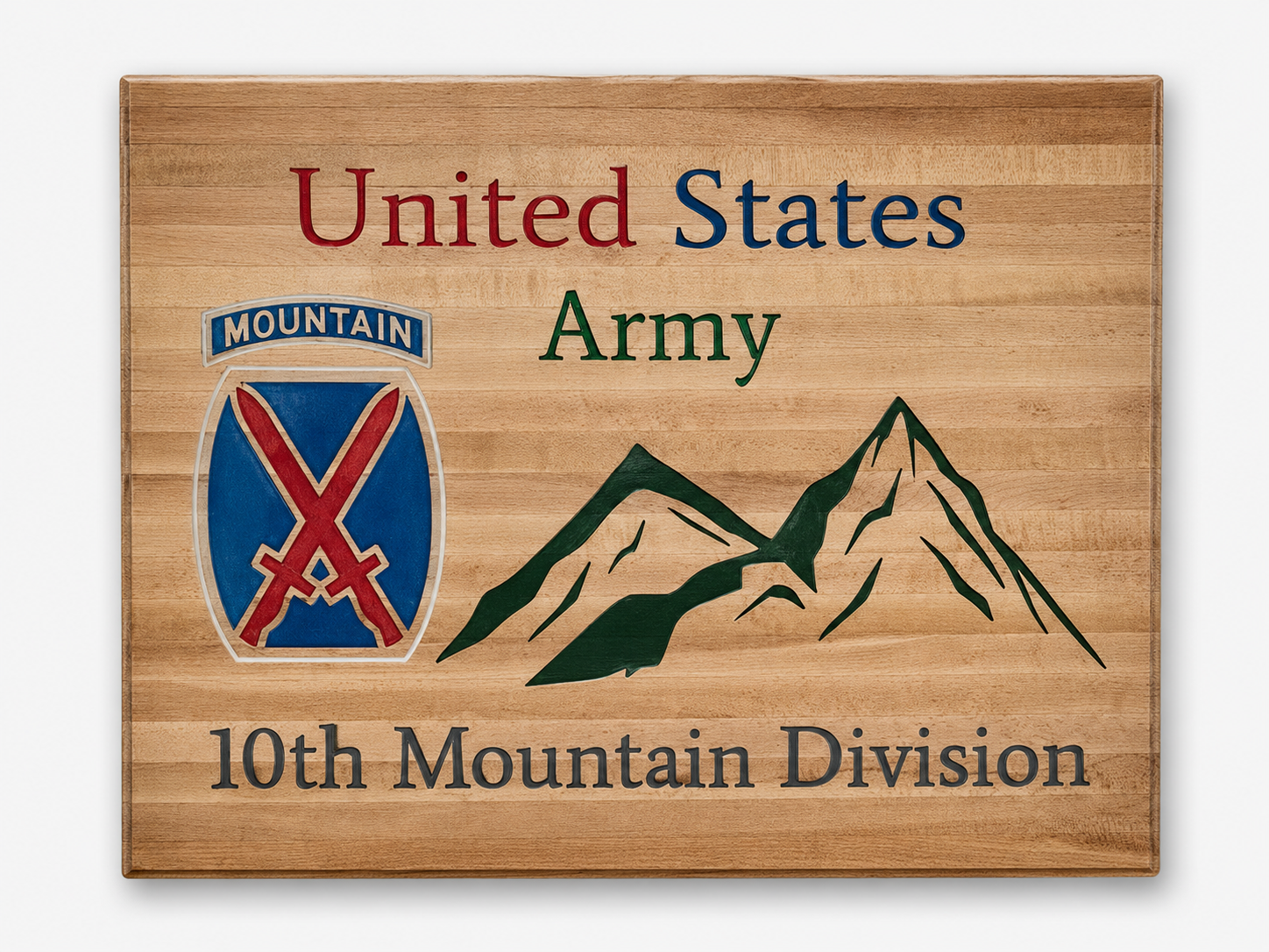 Army 10th Mountain Division Plaque